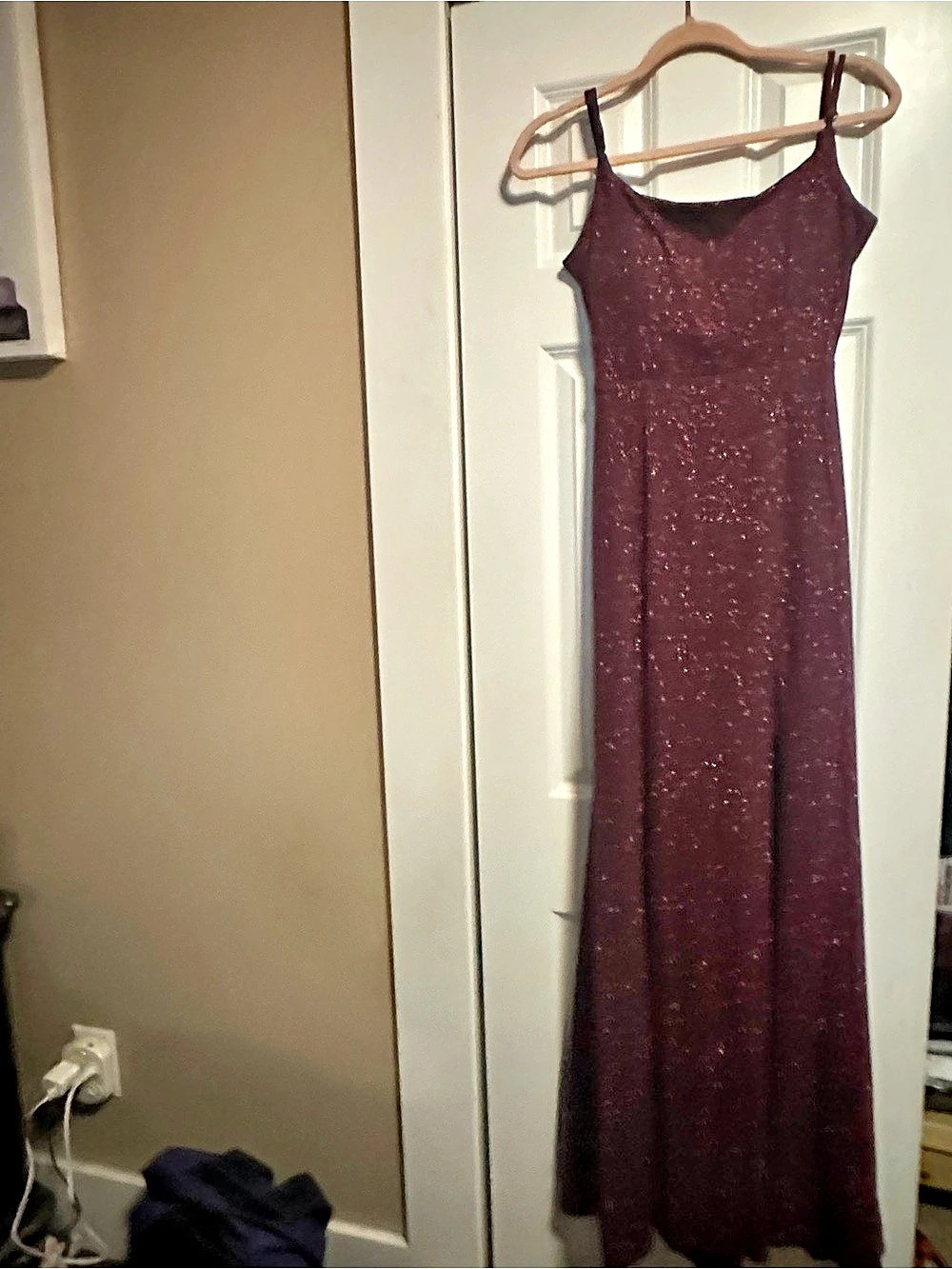 Xscape Glitter Maxi Dress Size 10 Like New